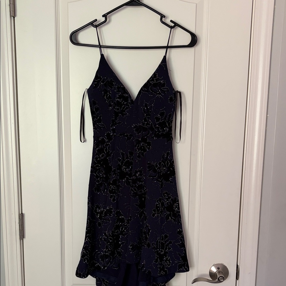 Chic Black Floral Mini Dress